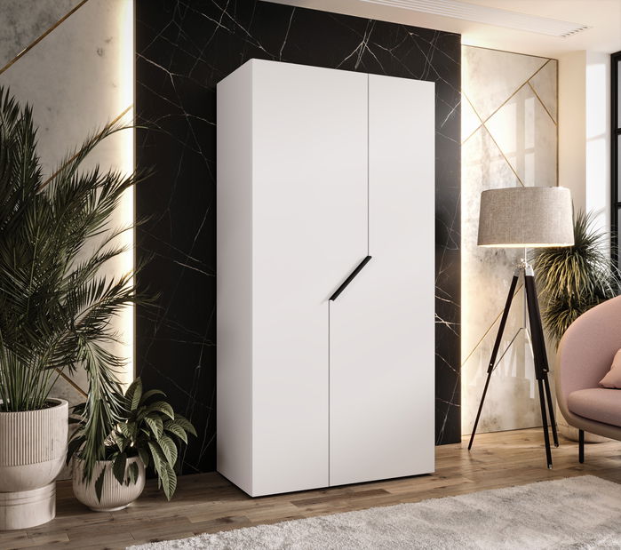 Šatníková skriňa Alaris 1 100 (biela + čierna)