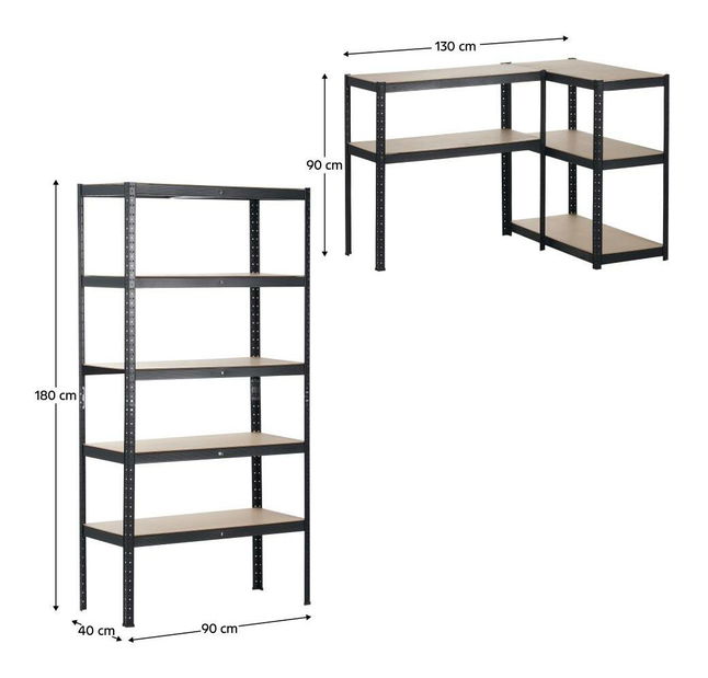 Raft Reden (stejar + negru)