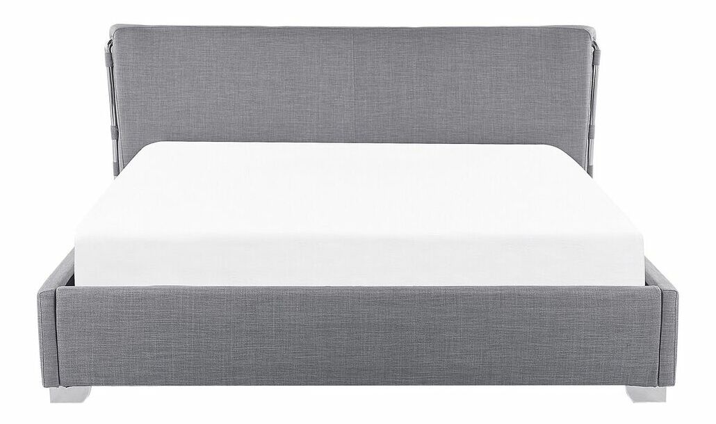 Manželská posteľ 140 cm PARNAS (s roštom) (sivá)