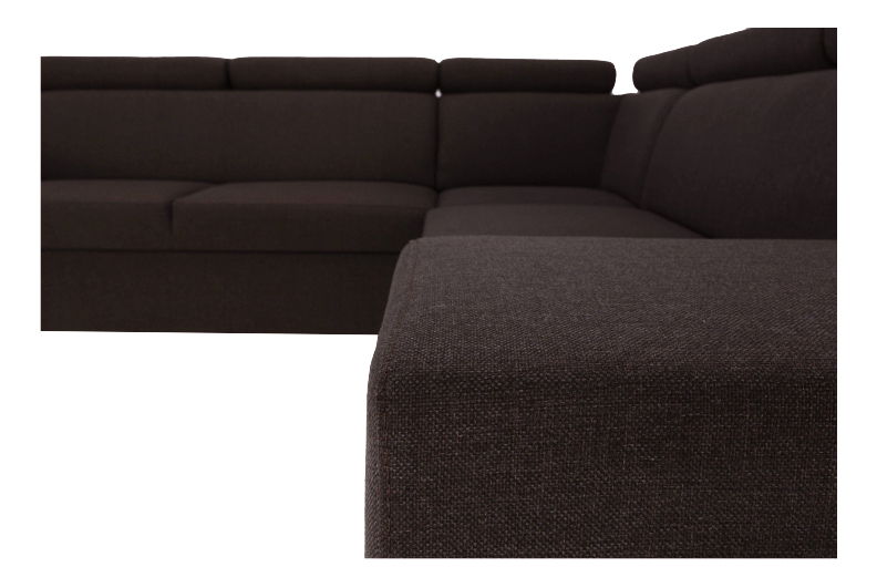 Rohová sedačka Mone (tmavohnedá) (P)