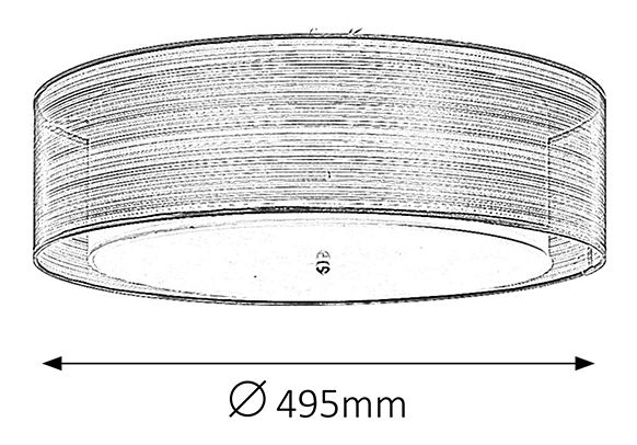 Stropné svietidlo Anastasia 2634 (chrómová + hnedá)