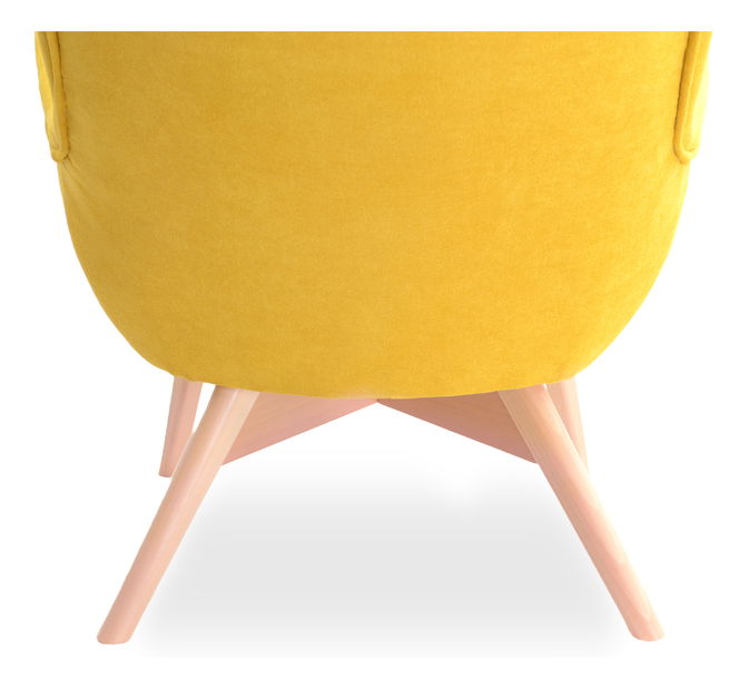 Relaxačné kreslo Florentino (žltá + buk)