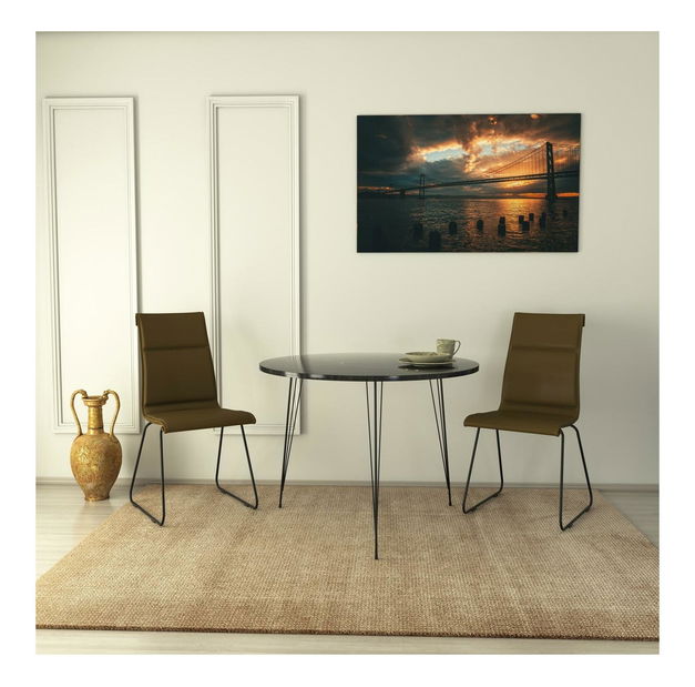 Étkezőasztal Sabuna 1 (4 fő részére) (fekete) 