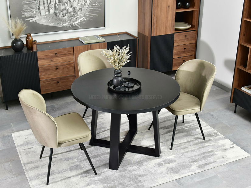 Blagovaonski stol Aceptar (crna + krem)