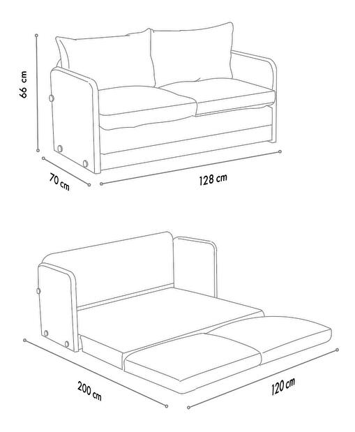 Sofa na razvlačenje Sagoretti (tamnosiva)