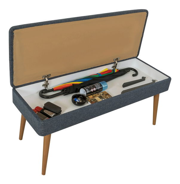 Mobilier pentru hol Maluxe Saka (Stejar sonoma + Albastru închis)