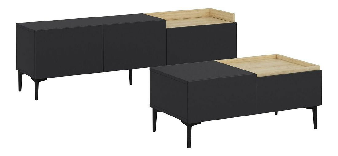 Zostava nábytku do obývacej izby Maddamo (antracit)