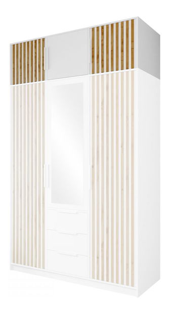 Nadstavba na skriňu Lenona Lux D3 (biela + dub wotan) 