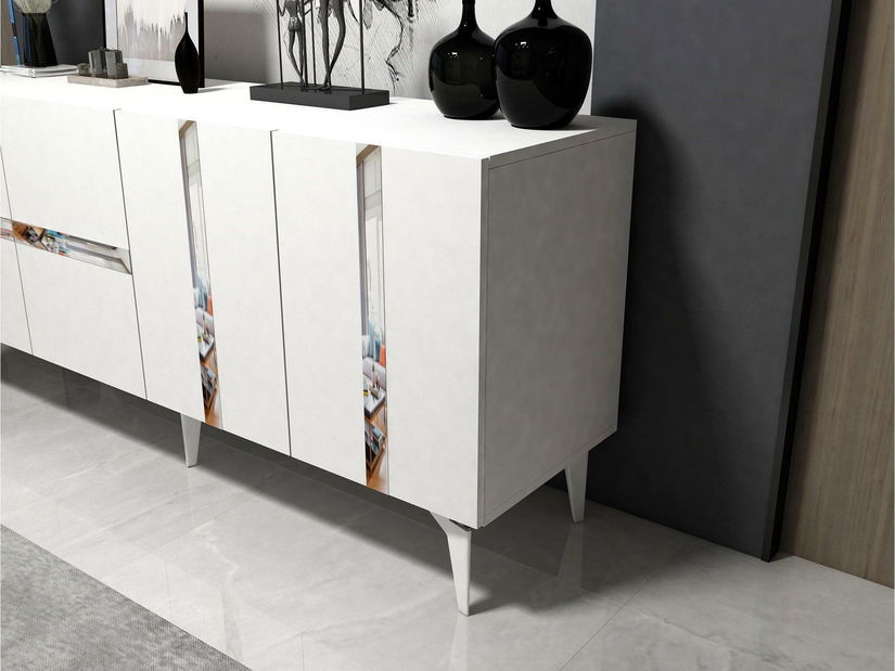 Skrinka Vekika 1 (biela + strieborná) 