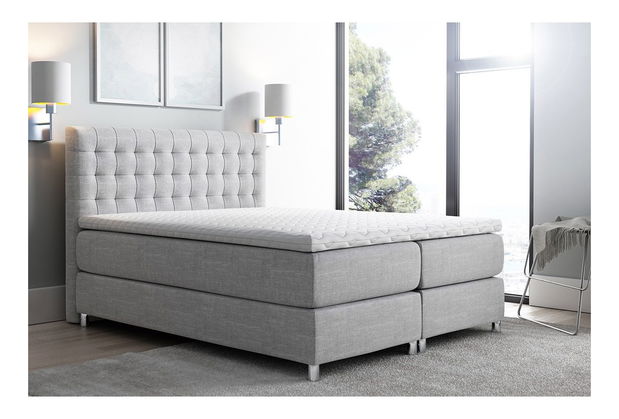 Bračni krevet 180 cm Kurtis (sivo-plava)