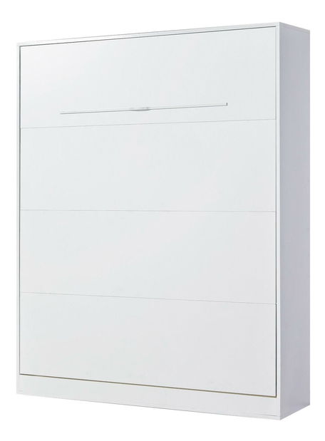 Sklápacia posteľ 160 Perfecto I (biela + biela + biela) (vertikálna) (bez osvetlenia)