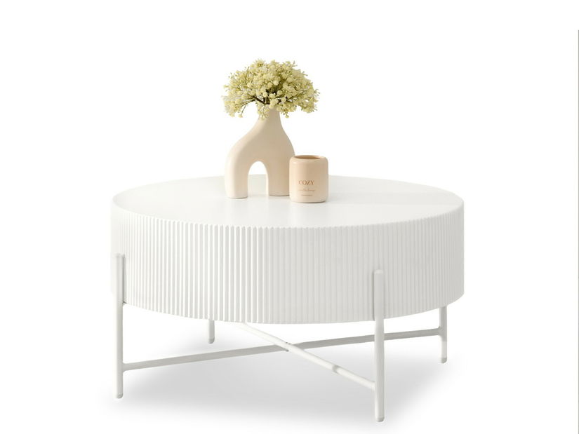 Măsuță de cafea Nombre (alb)