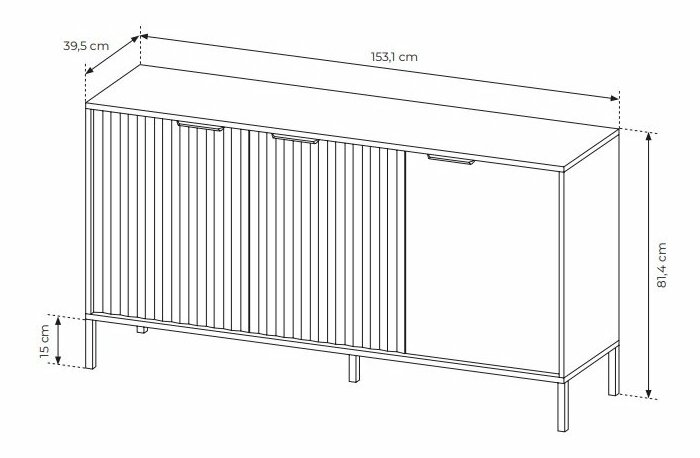 Skrinka Rastafa 3D (dub artisan + čierna)