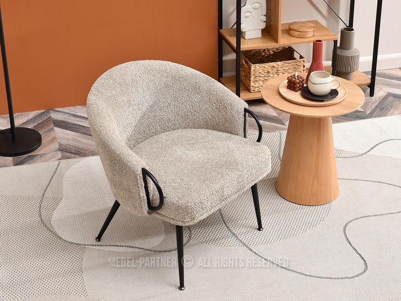 Kreslo Carma F (tmavobéžová + čierna)