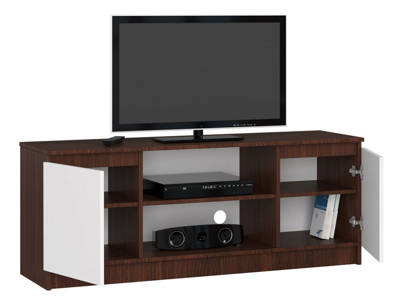 Masă TV Dariel (wenge + alb)