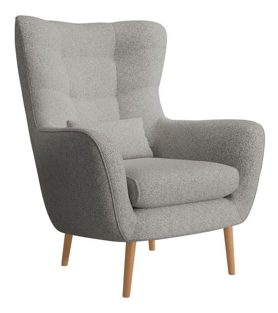 Kreslo s podnožkou Veneza VZ2 (sivá + buk)