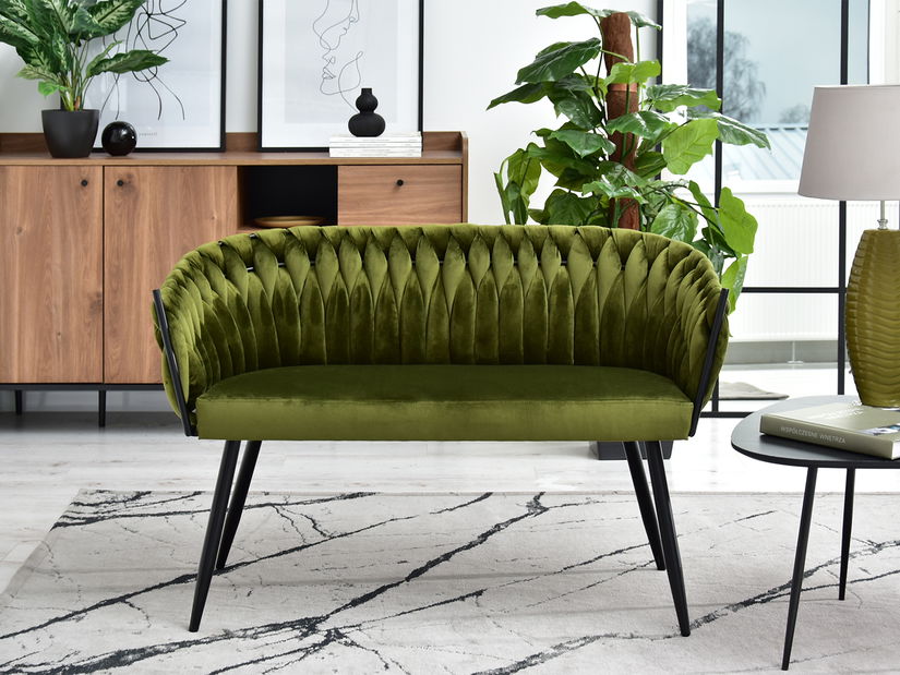 Kétszemélyes kanapé Radio (zöld + fekete)