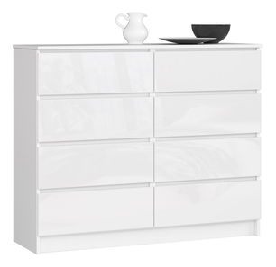 Komoda Kapil II (biela + lesk biely)