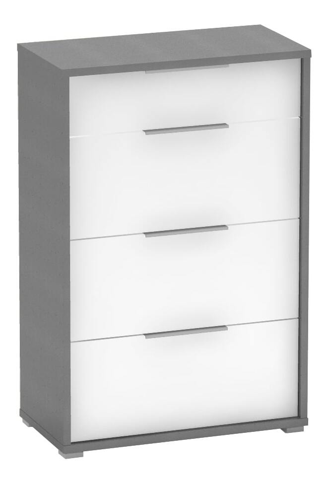 Komód Hamila NEW TYP 22 (grafit + fehér)