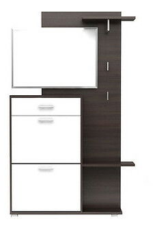 Előszoba Sebastian (Wenge + Fényes fehér)