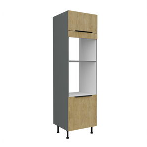 Potravinová kuchynská skrinka na rúru Carminia 60 DPM-215 2F (dub cremona + antracit)