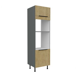 Dulap bucătărie pentru cuptor Carminia 60 DPM-215 2F (stejar cremona + antracit)