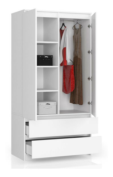 Dulap de haine Safwan (alb)