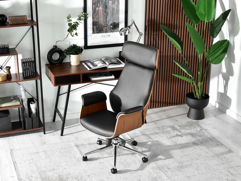 Fotel Lionel (sötét dió + króm)