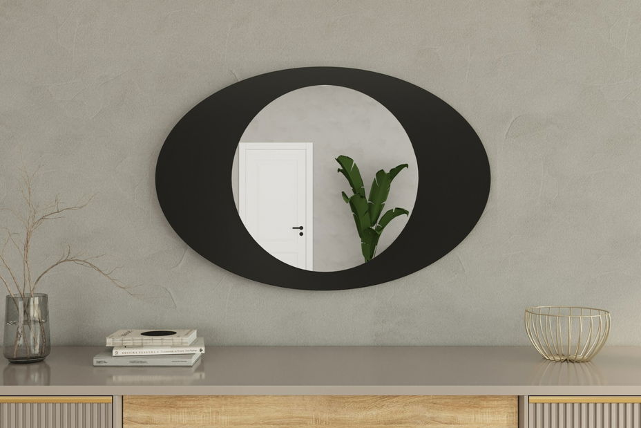 Zrkadlo Oblisimo (čierna)