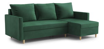 Rohová sedacia súprava Ronaldo (P) (tmavozelená)