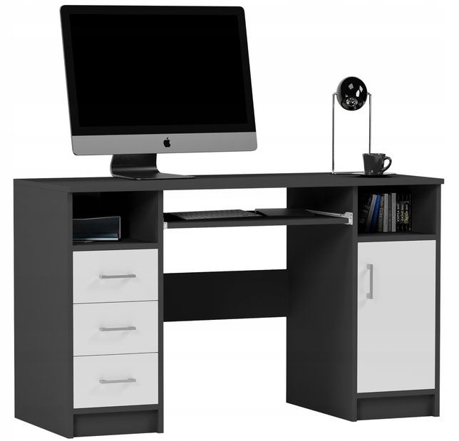 PC stolík Nartos (antracit + biela)