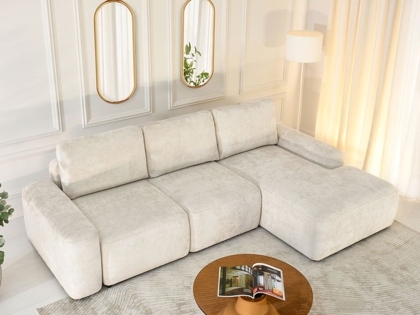 Rohová sedačka Alguna (krémová + čierna)