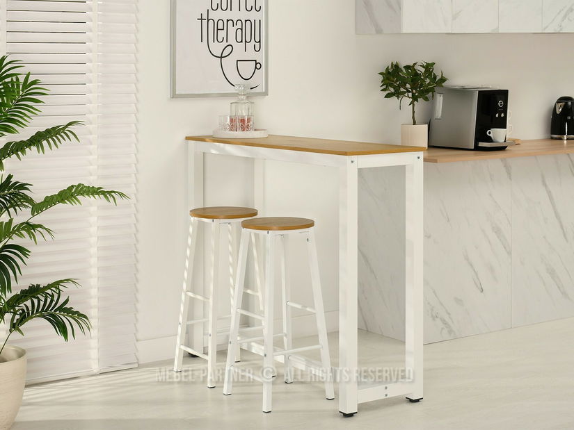 Blagovaonski set Remma (hrast + bijela) (za 2 osobe)