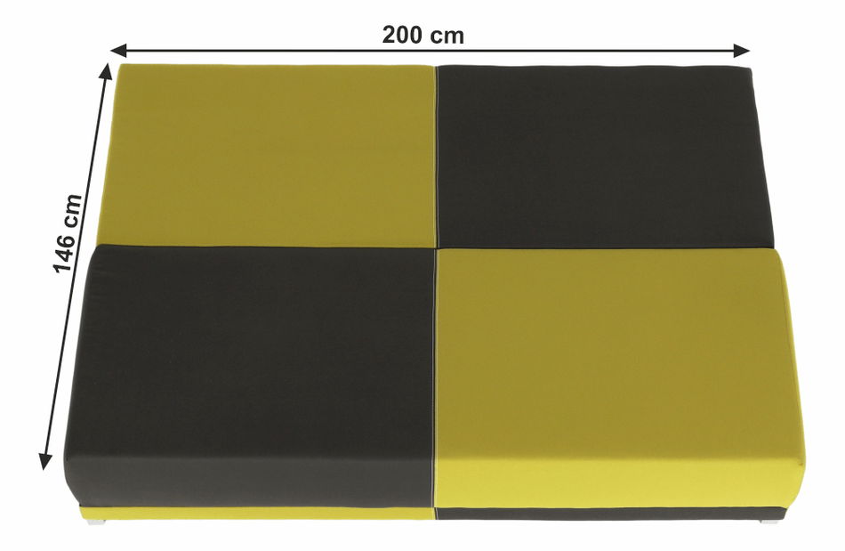 Háromszemélyes kanapé Sileby zöld