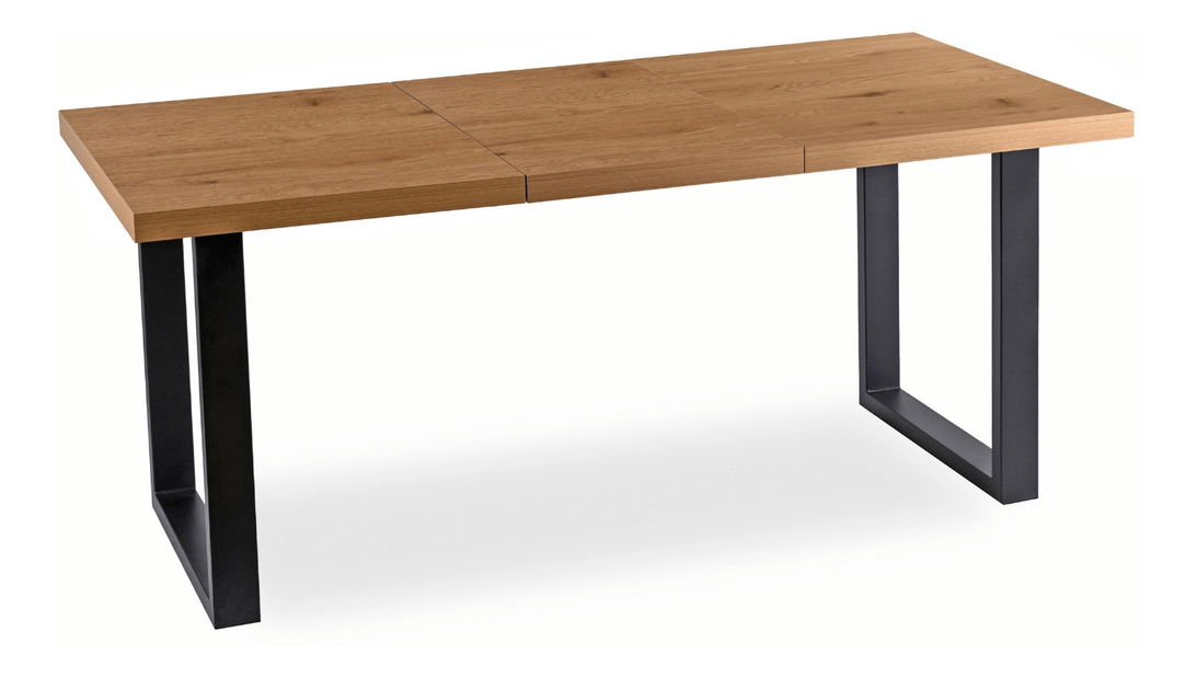 Széthúzható étkezőasztal Tomko (arany tölgy + fekete) (6-8 fő részére)