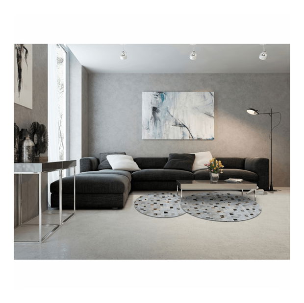 Covor din piele 200x200 cm Kazuko TYP 10 (piele de vită + motiv patchwork)