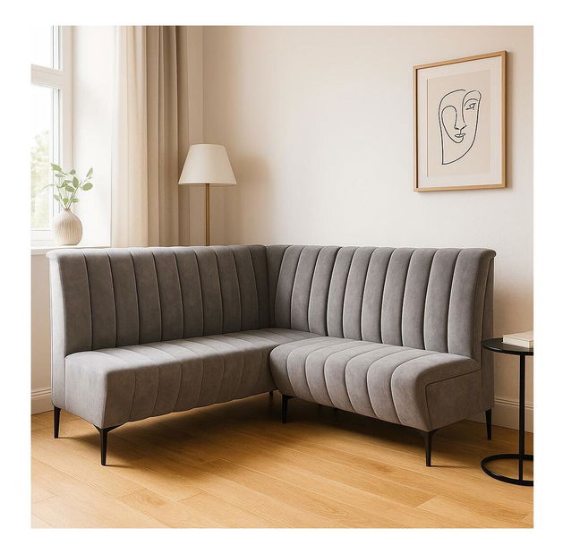 Kuhinjska kutna klupa Romero 140x200 (siva) (D)