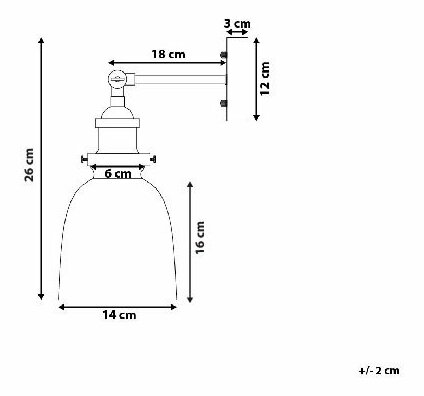 Stropna/zidna svjetiljka Lianus (crna)