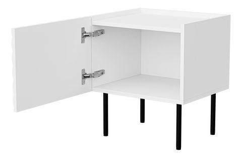 Set 2 nočných stolíkov Grotzi 1D (biela + čierna) 