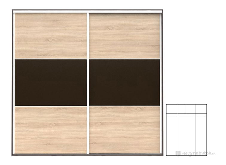 Šatníková skriňa BRW F19 SZF2D/250