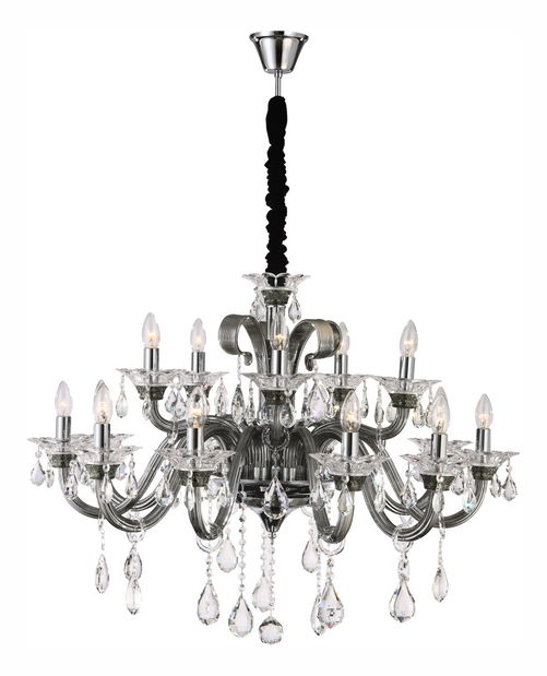 Luster Dunja 64104-15 (moderné/dizajnové) (chróm + priehľadná)