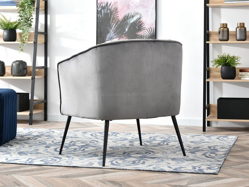 Fotelja Etimee F (siva + crna)