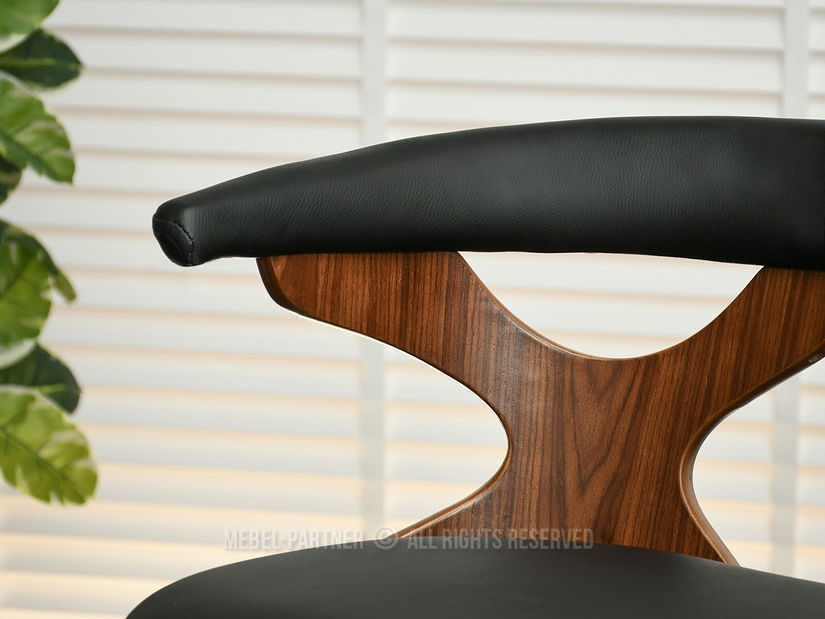 Stolička Bonita (orech tmavý + čierna)