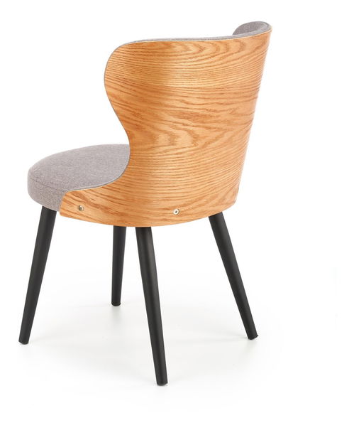 Jedálenská stolička Kosira (sivá + dub prírodný + čierna)