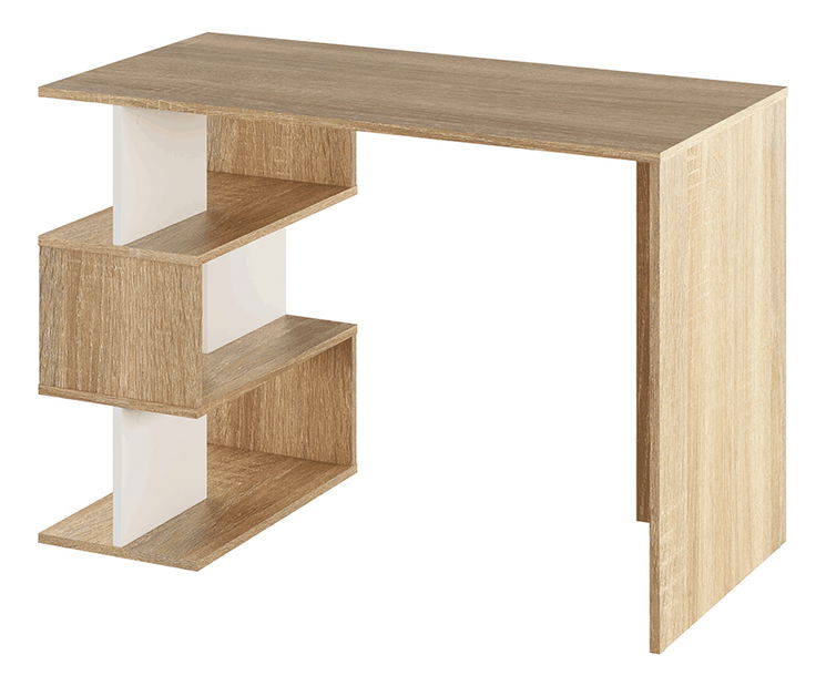 PC stolík Abaras (dub sonoma + biela)
