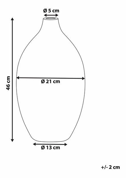 Vază 46 cm Brigitte (Alb)