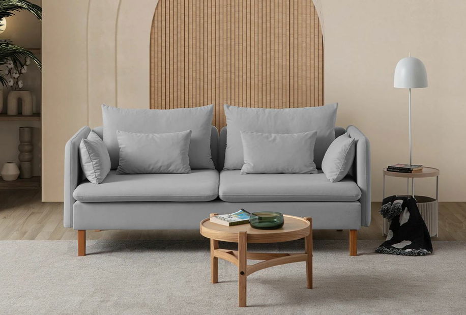 Pohovka trojsedačka Flexxia (sivá + orech)