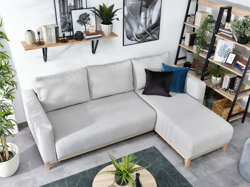 Sarokkanapé Salida (szürke + tölgy)