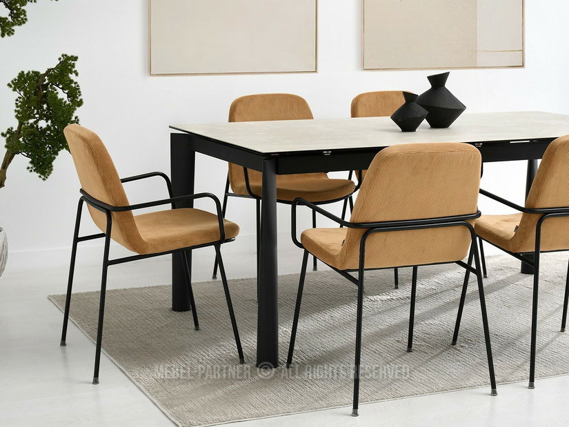 Stolička Ulrika (piesková + čierna)