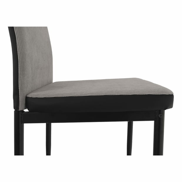 Jedálenská stolička Enrico (svetlosivá + čierna)